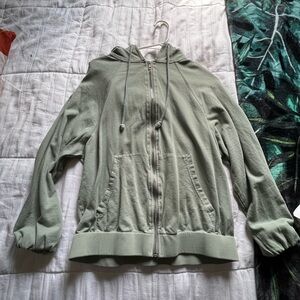 SHEIN Light Green Casual Hoodie